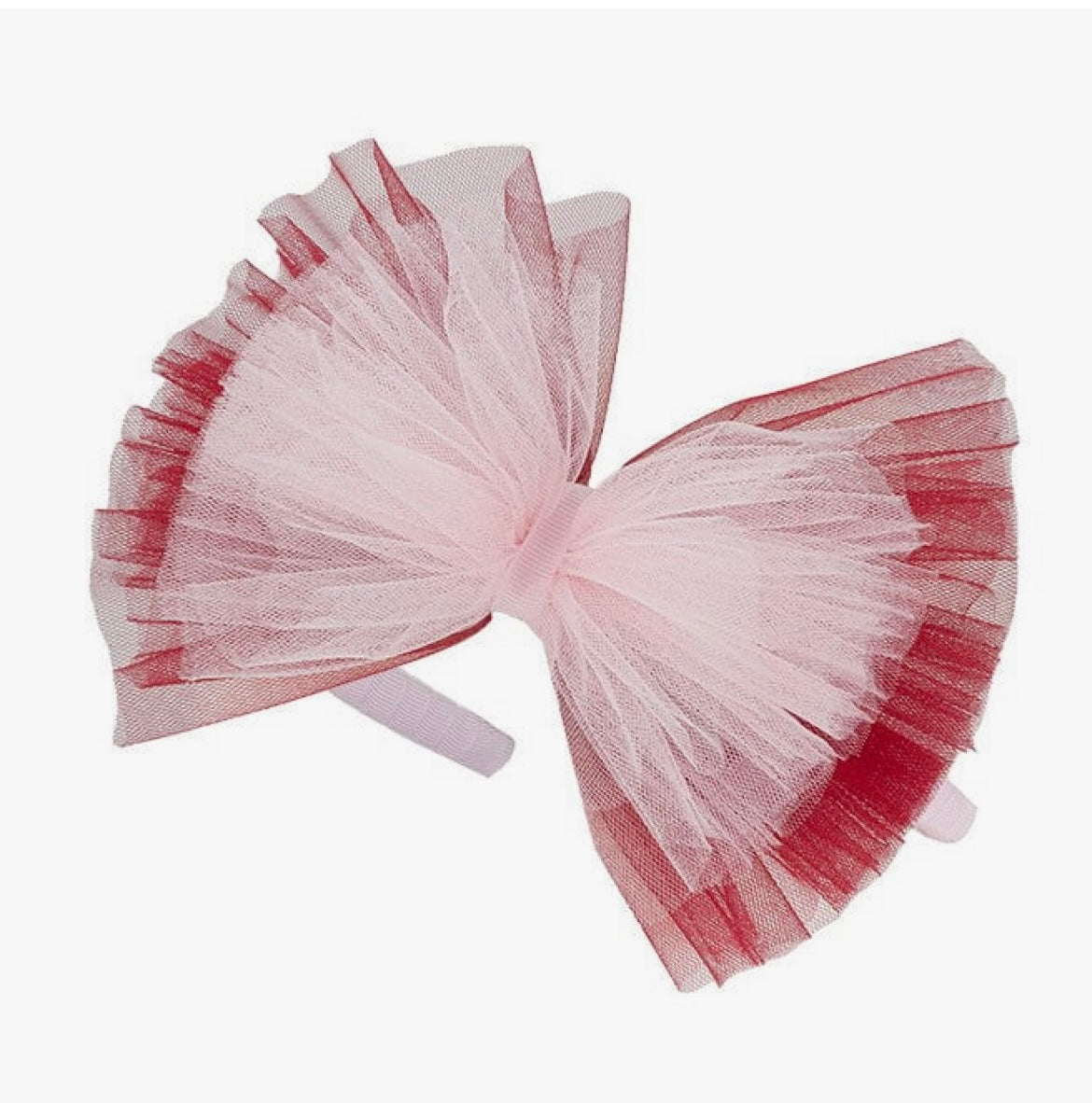 Daga - Fashion street tulle hairband - Burgundy & pink