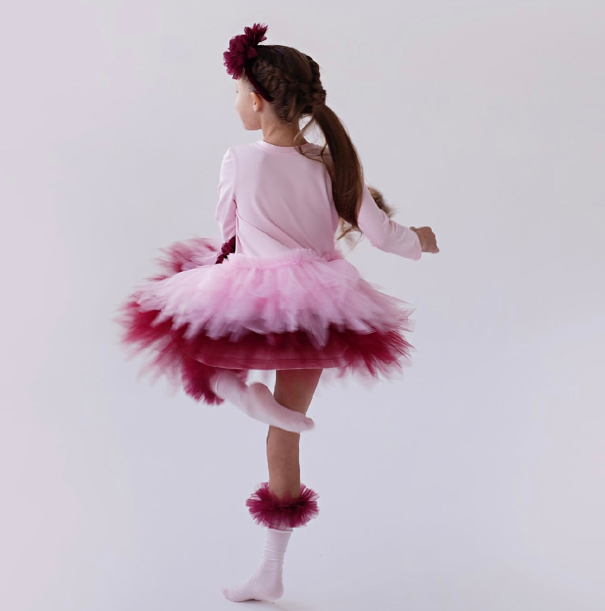 Daga- Fashion street pink tulle dress