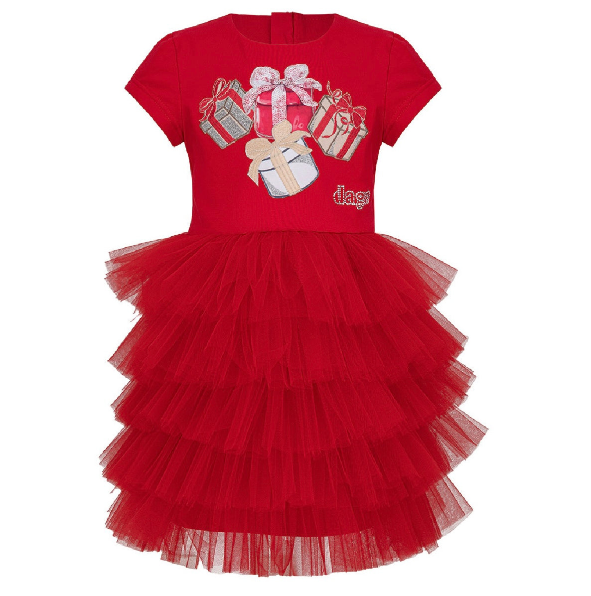 Daga- magical surprises red layerd tutu dress