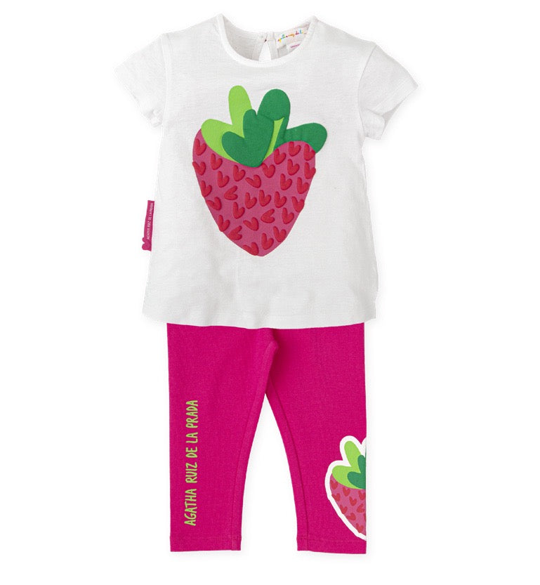 Agatha ruiz de la prada 2 piece strawberry set