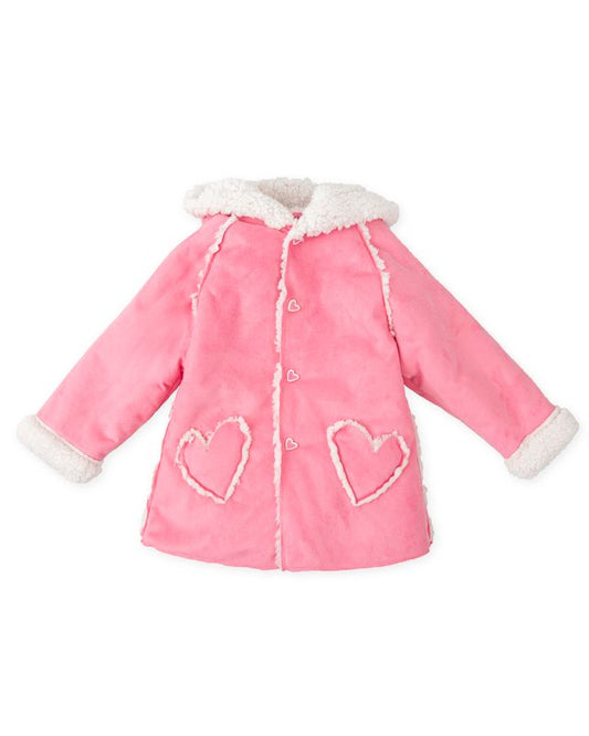 Agatha pink duffle coat