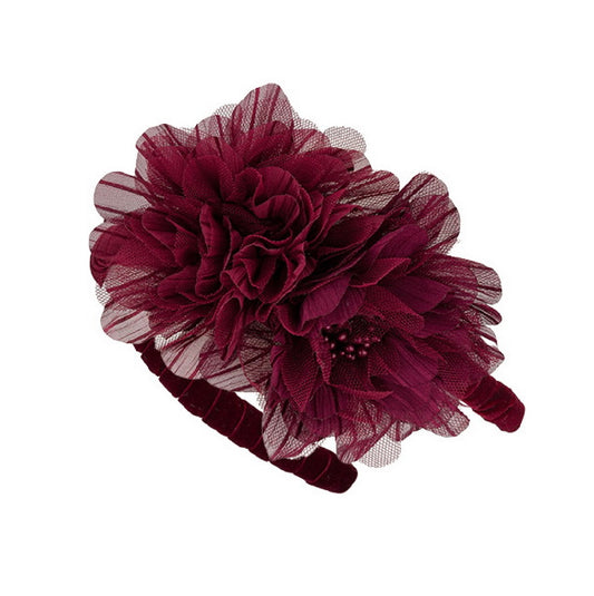 Daga- Fashion street floral hairband- burgundy