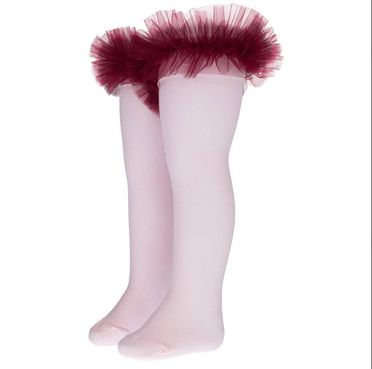 Daga- Fashion street pink tulle socks