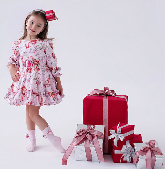Daga- magical surprises pink printed dress