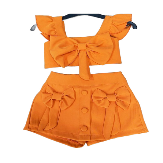 Lula orange short set