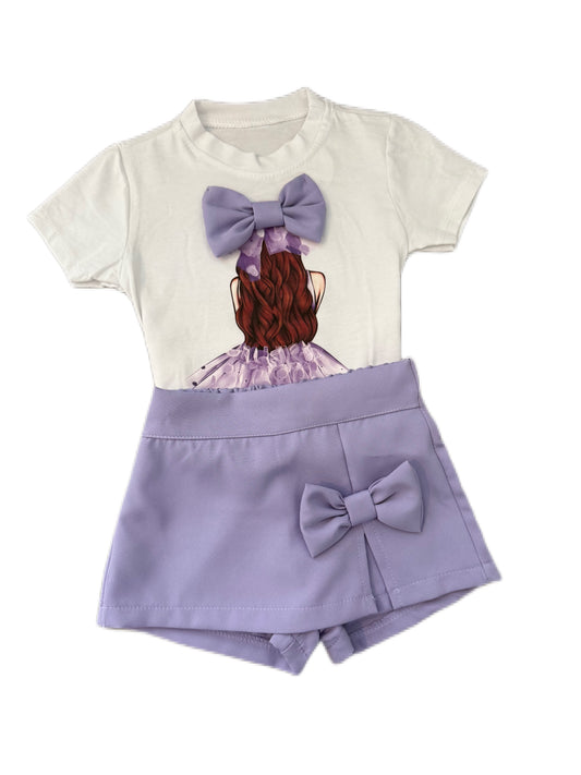 Purple riri skort set